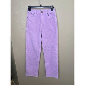 Billabong Womens Purple Corduroy Jeans 25 High-Waisted Straight-Leg Jeans